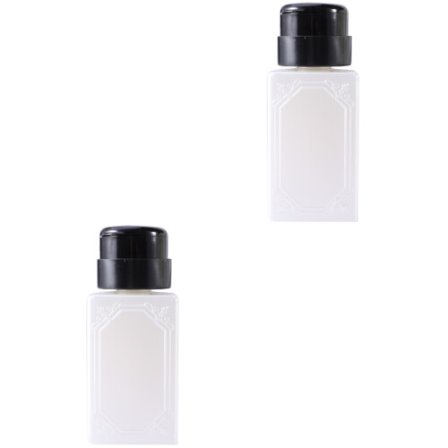 2Pièces Bouteille Pression Cosmétiques Blanche Simple 1