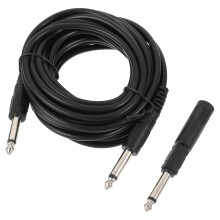 3Ensembles Câbles Audio Guitare Noir Robustes Pour Guitare Et Basse