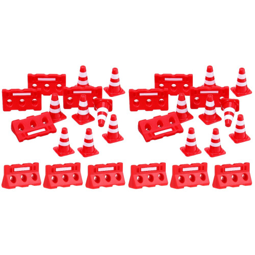 48Pièces Ensemble Cônes Et Panneaux Miniatures Jouets De Circulation 1