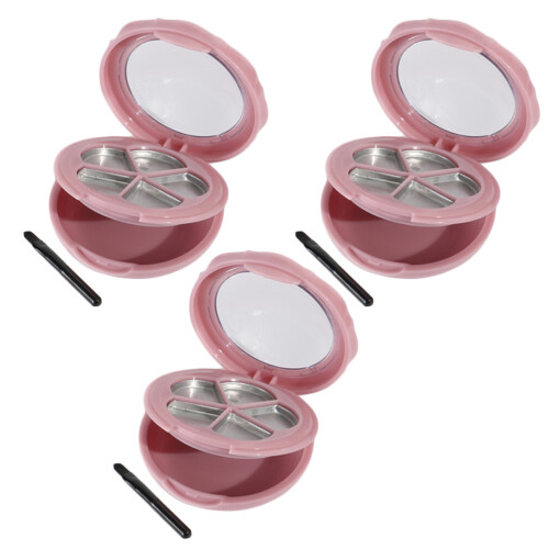 6Pièces Boîte De Rangement Rose 5 Compartiments Pour Cosmétiques