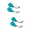 2Ensembles Couverts Bébé Vert Silicone Fourchette 7