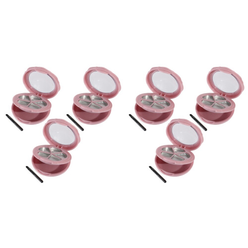 6Pièces Boîte De Rangement Rose 5 Compartiments Pour Cosmétiques 1