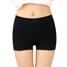 3Pièces Shorts Sous-Robe Femme Noir Élasticité Et Respirabilité