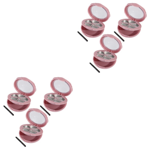 6Pièces Boîte De Rangement Rose 5 Compartiments Pour Cosmétiques 2