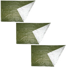 6Pièces Couvertures De Survie Thermiques Vert Olive Pour Plein Air