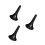 3Pièces Support Trompette Avec Pieds Métalliques Repliables Noir 2