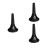 3Pièces Support Trompette Avec Pieds Métalliques Repliables Noir 3