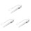 3Pièces Clips Necktie Argentés Métal Anti- Style 2