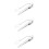 3Pièces Clips Necktie Argentés Métal Anti- Style 7