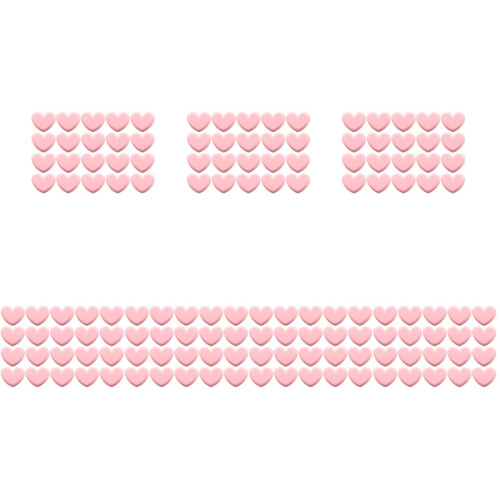 140Pièces Clips Plastique Forme Cœur Rose Pour Aliments Et Papiers 1