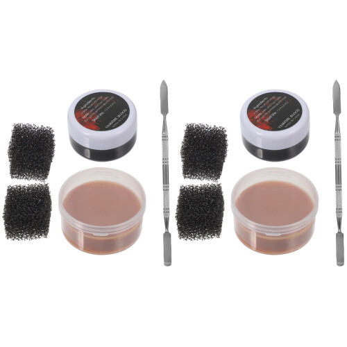 2Ensembles Kit Maquillage Cire Faux Cicatrices Sang Peau Multi Usage 2
