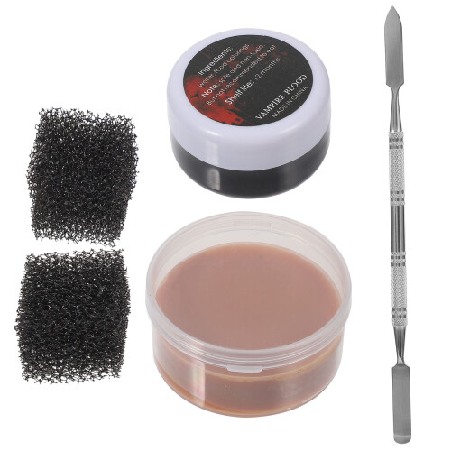 2Ensembles Kit Maquillage Cire Faux Cicatrices Sang Peau Multi Usage 1
