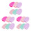 18Pcs Makeup Cleaner Brush Scrubber Silicone Durable Assorted Color 7