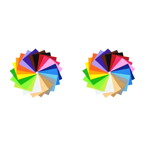 40Pièces Feutrine En Morceaux Pour Couleurs Variées 1