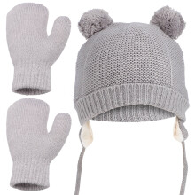 3Pièces Ensemble Bonnet Et Bébé En Hiver
