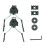2Pièces Rail Fast Vert Pour Casque Outdoor, Accessoire De Qualité 1