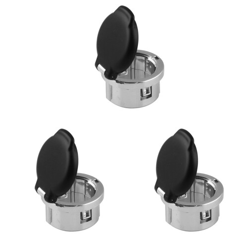 3Pièces Cache Prise 12V Allume-Cigare Multi Matériau Résistant 1