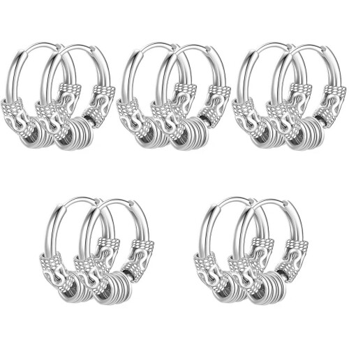 10Pièces Boucles D'oreilles Minimalistes Unisexes 2
