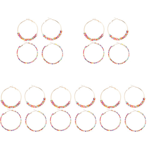 10Paires Boucles D'oreilles Perles Style Estival 1
