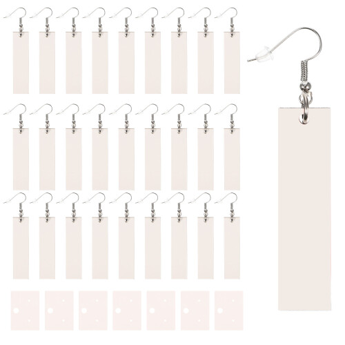4Ensembles Boucles D'oreilles Vierges Bois Sublimation Accessoires DIY