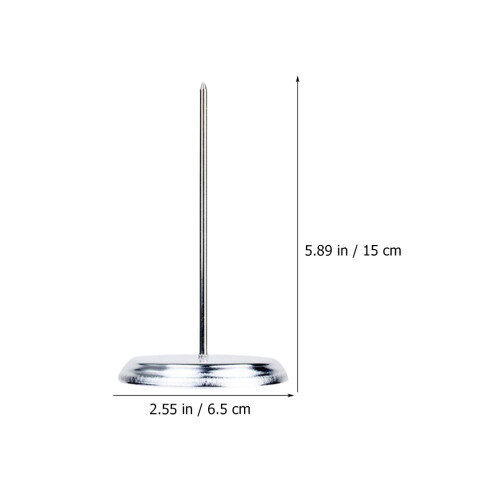 2Pièces Support Factures Métal Argenté Stable Avec Protection Doigt 1
