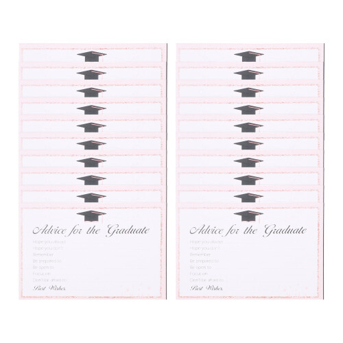 20Pièces Cartes Souhaits Rose Pour