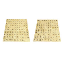 3Pièces Blocs Alphabets Chiffres Bois Khaki Jeu Éducatif Enfants