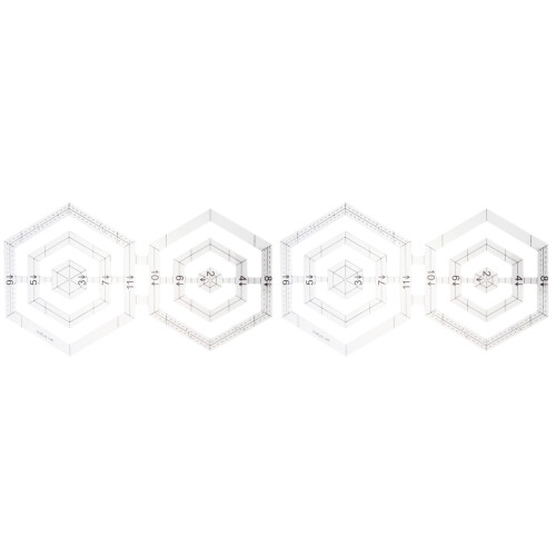 2Pièces Règles De Couture Blanches En Cristal Pour Artisanat 1