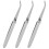 3Pièces Pincettes Ongles Acier Inoxydable Multiusage Manucure Argent 1