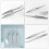 3Pièces Pincettes Ongles Acier Inoxydable Multiusage Manucure Argent 4