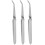 3Pièces Pincettes Ongles Acier Inoxydable Multiusage Manucure Argent 7