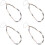 4Pcs Multi-Use Phone Charm Strap Grey Beaded Moon Star Wristlet 6