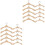20Pcs Beige Wooden Mini Hangers Practical Doll Clothes Organizer 8