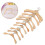 20Pcs Beige Wooden Mini Hangers Practical Doll Clothes Organizer 11