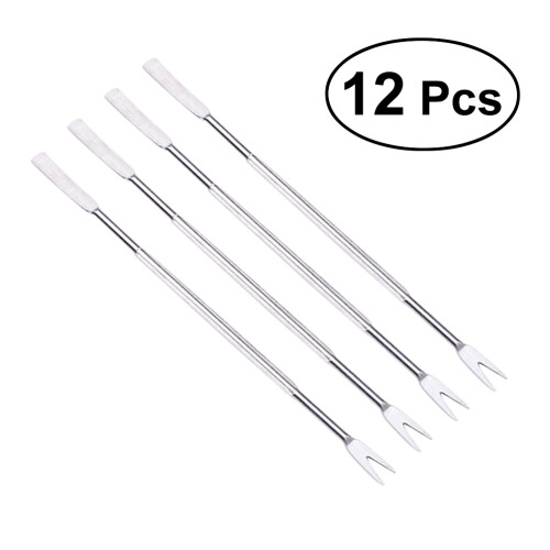 24Pcs Stainless Steel Lobster Claw Forks Nut Picks Silver Tools 1