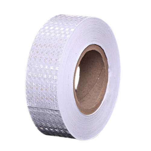 3Pcs White Reflective Warning Tape with Strong Adhesive for Safety Use