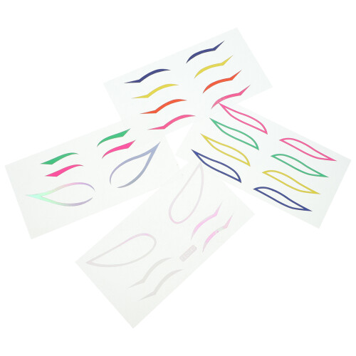 28Sets Waterproof Eyeliner Tape Stickers Colorful Creative Makeup Tool 2