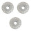3Pcs High Brightness Silver Umbrella Light Camping Tent Lamp with Hook 3