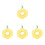 4Pcs Soft Yellow Cat Recovery Collar Post-Surgery Fruit Design Cone 2