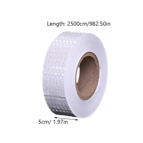 3Pcs White Reflective Warning Tape with Strong Adhesive for Safety Use 1