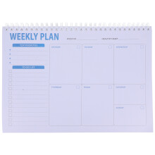 2Pcs Portable White Planner Notepad Paper and Metal Durable Design