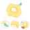 4Pcs Soft Yellow Cat Recovery Collar Post-Surgery Fruit Design Cone 11