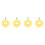 4Pcs Soft Yellow Cat Recovery Collar Post-Surgery Fruit Design Cone 4