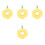 4Pcs Soft Yellow Cat Recovery Collar Post-Surgery Fruit Design Cone 3