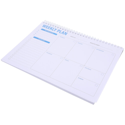2Pcs Portable White Planner Notepad Paper and Metal Durable Design 1