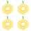 4Pcs Soft Yellow Cat Recovery Collar Post-Surgery Fruit Design Cone 5