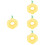4Pcs Soft Yellow Cat Recovery Collar Post-Surgery Fruit Design Cone 6