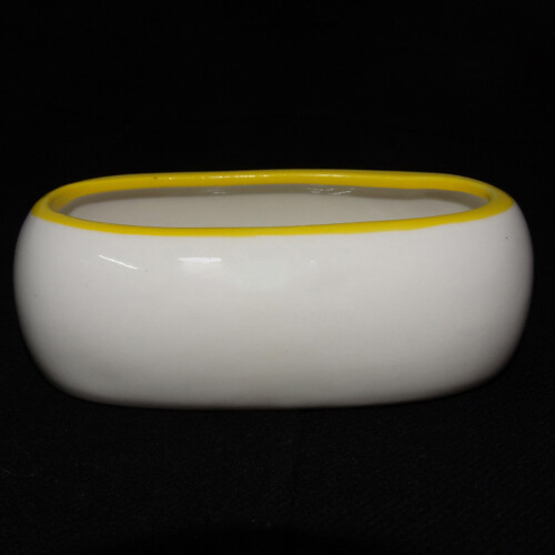 2Pcs White Ceramic Small Pet Bowl Safe Feeder with Lovely Designs 1