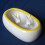 2Pcs White Ceramic Small Pet Bowl Safe Feeder with Lovely Designs 10