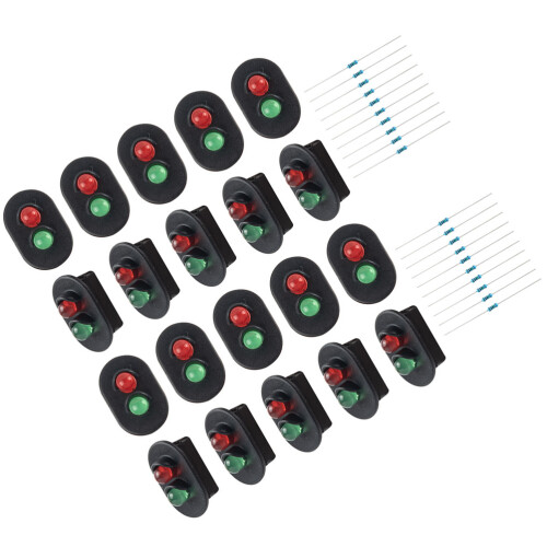 4Sets Road Signal Lamp Models Black ABS for Sand Table Ornament 2